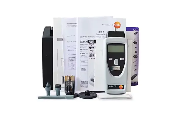 تمام اجزای تاکومتر دیجیتال لیزری تستو TESTO 470